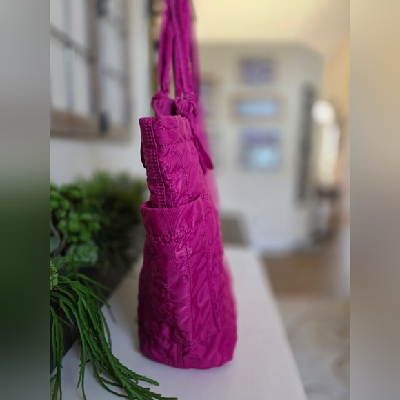 Y2K Marc By Marc Jacobs Large  Quilted Hot Pink Tote Bag - Picture 6 of 13